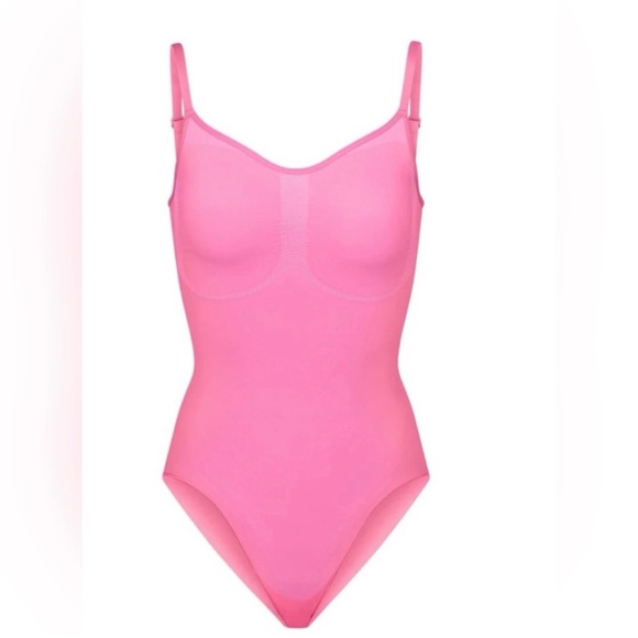 SKIMS Tops - SKIMS Pink sculpting brief bodysuit